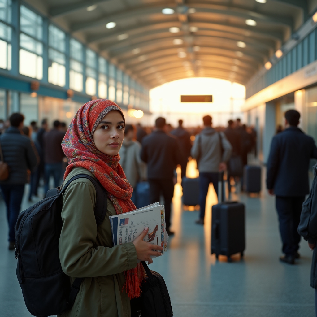 Разнообразни пътници при граничен контрол